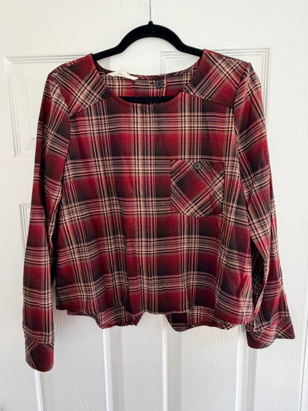Jack by BB Dakota Red Plaid Long-Sleeve Top